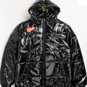 Members Only Nickelodeon Glossy Black Puffer Jacket